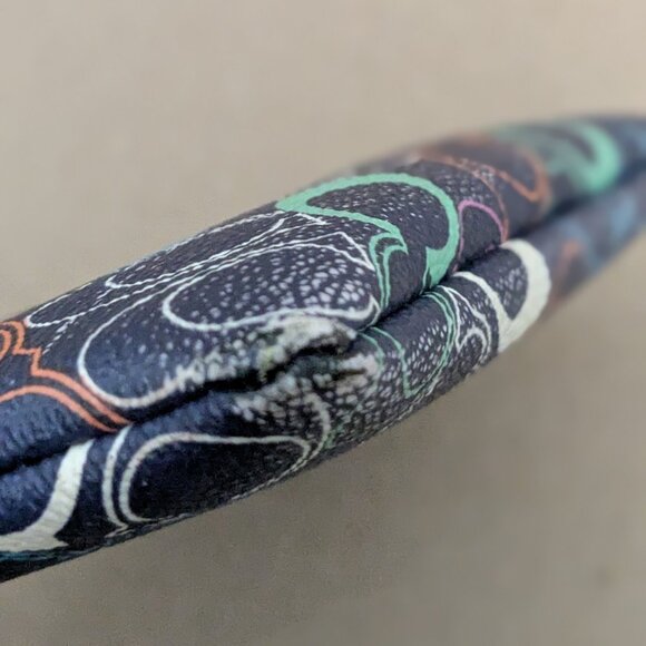 Coach Women's Blue Wristlet Wallet Corner Zip With Signature . - Picture 12 of 12